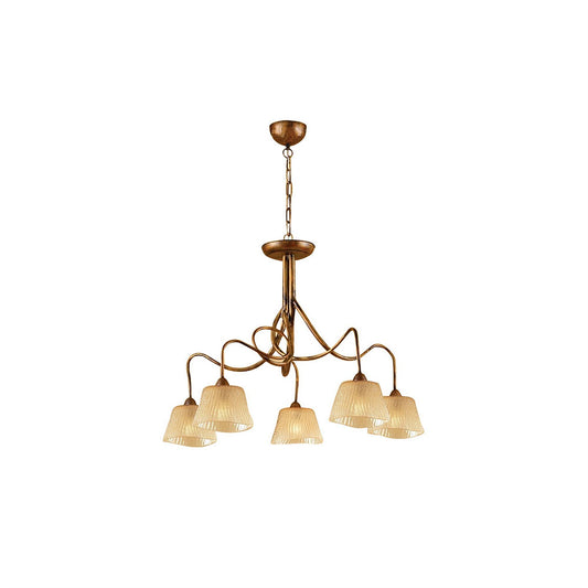 Mantra (0039 001) Tentacle 78cm Pendant 5 Light E14, Rustic Gold