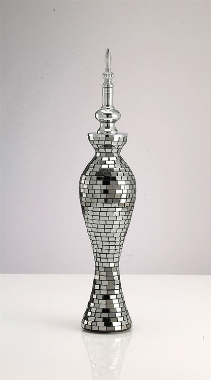 Diyas Home (DH) Anika Mosaic Ornament Large Silver Mosaic