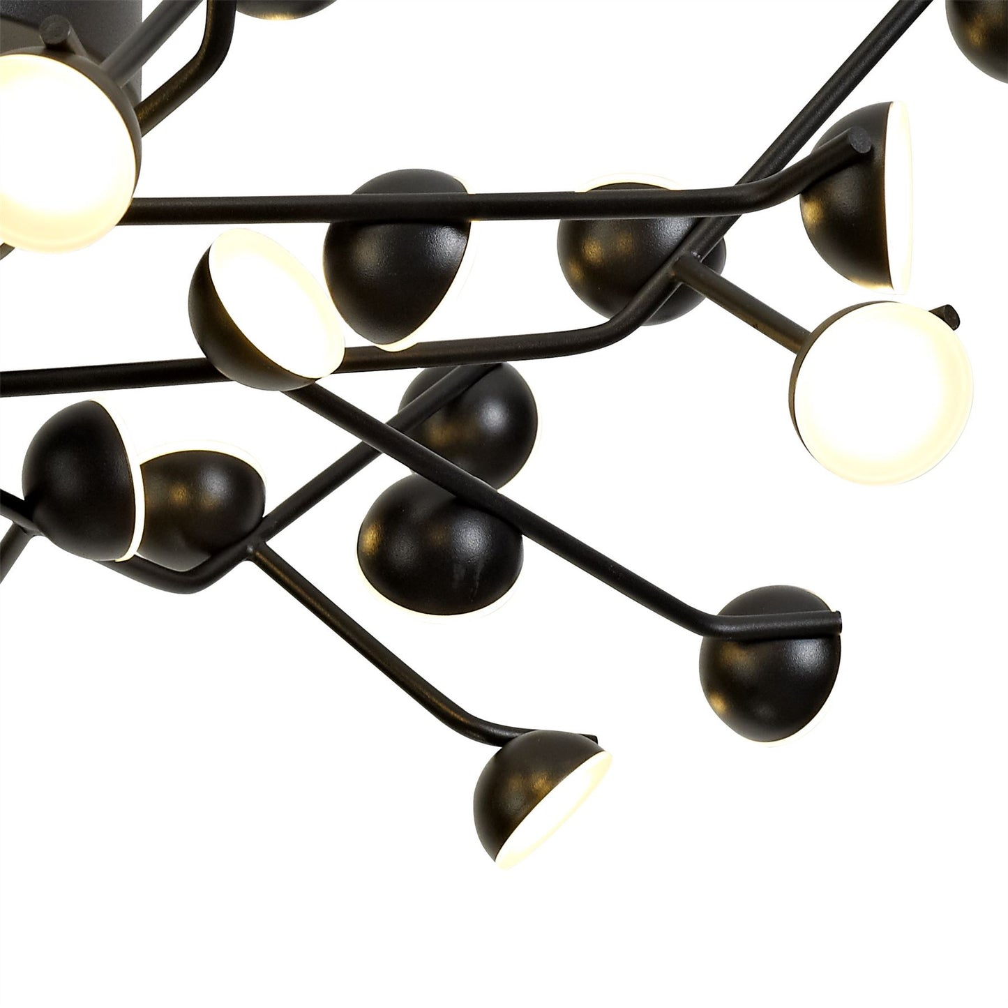 Mantra Adn 36 Light Ceiling Light, Round 74cm, 100W LED, 3000K, 7250lm, Black, 3yrs Warranty