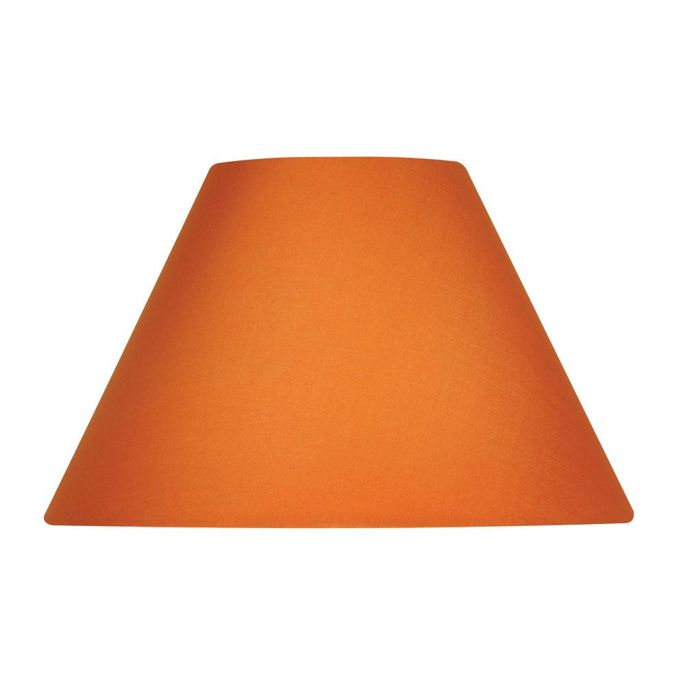 Oaks Lighting S501/8 Cotton Coolie Lampshade 200mm - Reversable Gimbal Light Shade - Satsuma