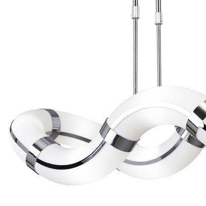 Mantra Guss GU10 Guss Telescopic GU10 8 Light L1/SGU10 Oval Curved, Polished Chrome/White Acrylic, CFL Lamps INCLUDED