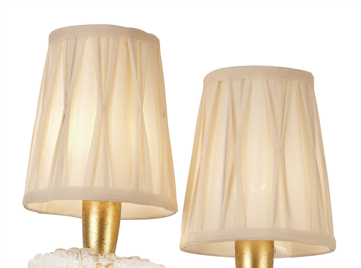 Mantra Sophie GP M6294 Sophie Wall Light, 2 x E14 (Max 20W), Gold Painting, Cream Shades