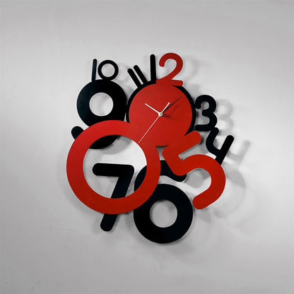 Diyas Home (DH) Infinity Funky Clock Black/Red Wall