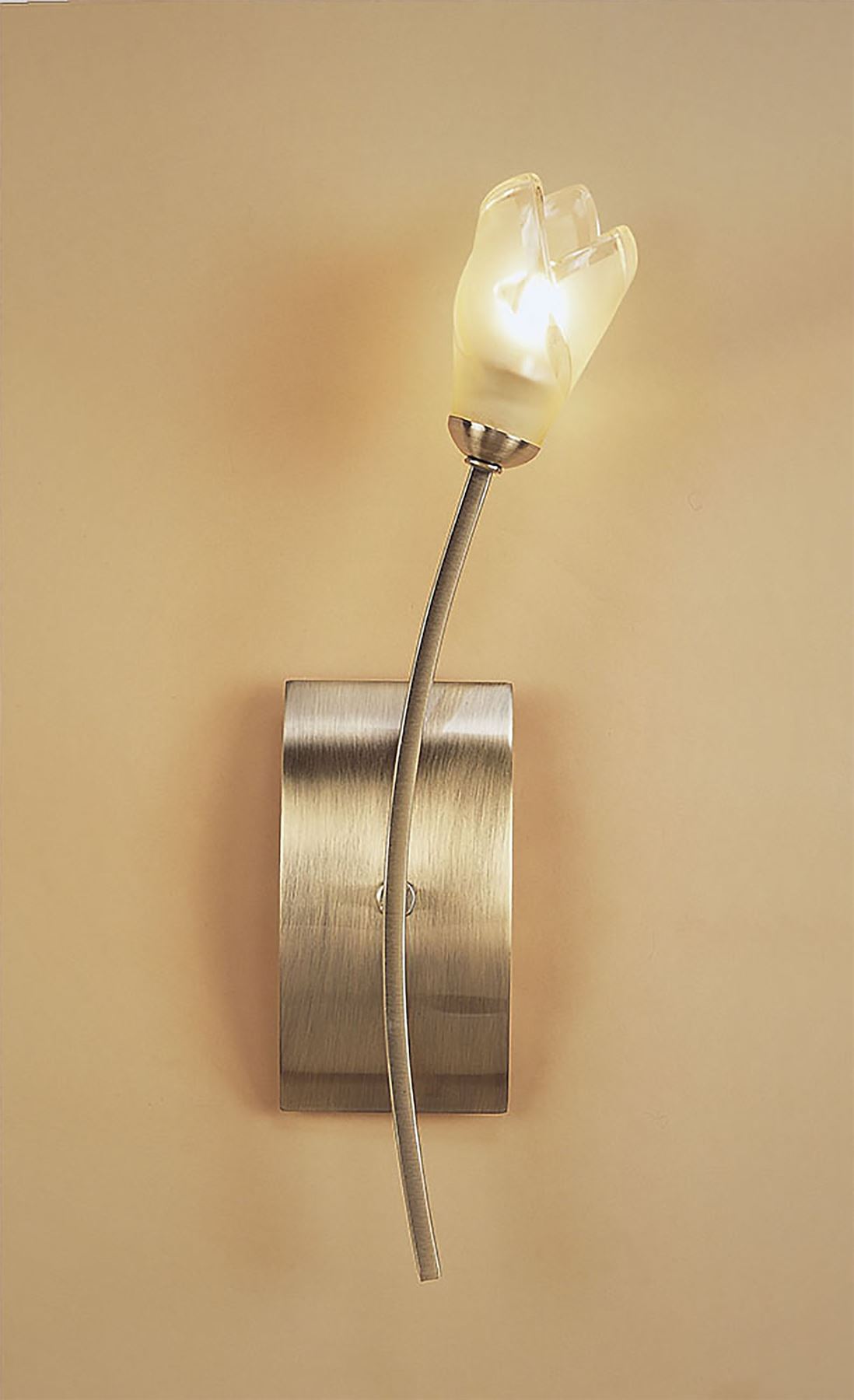 Mantra Pietra Wall Light Switched 1 Light G9, Antique Brass