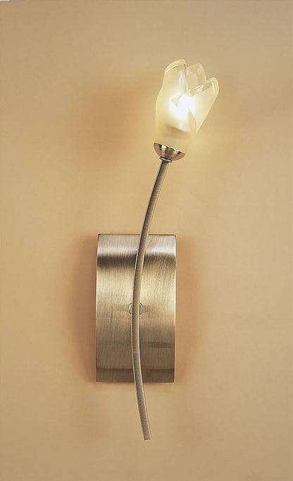 Mantra Pietra Wall Light Switched 1 Light G9, Antique Brass