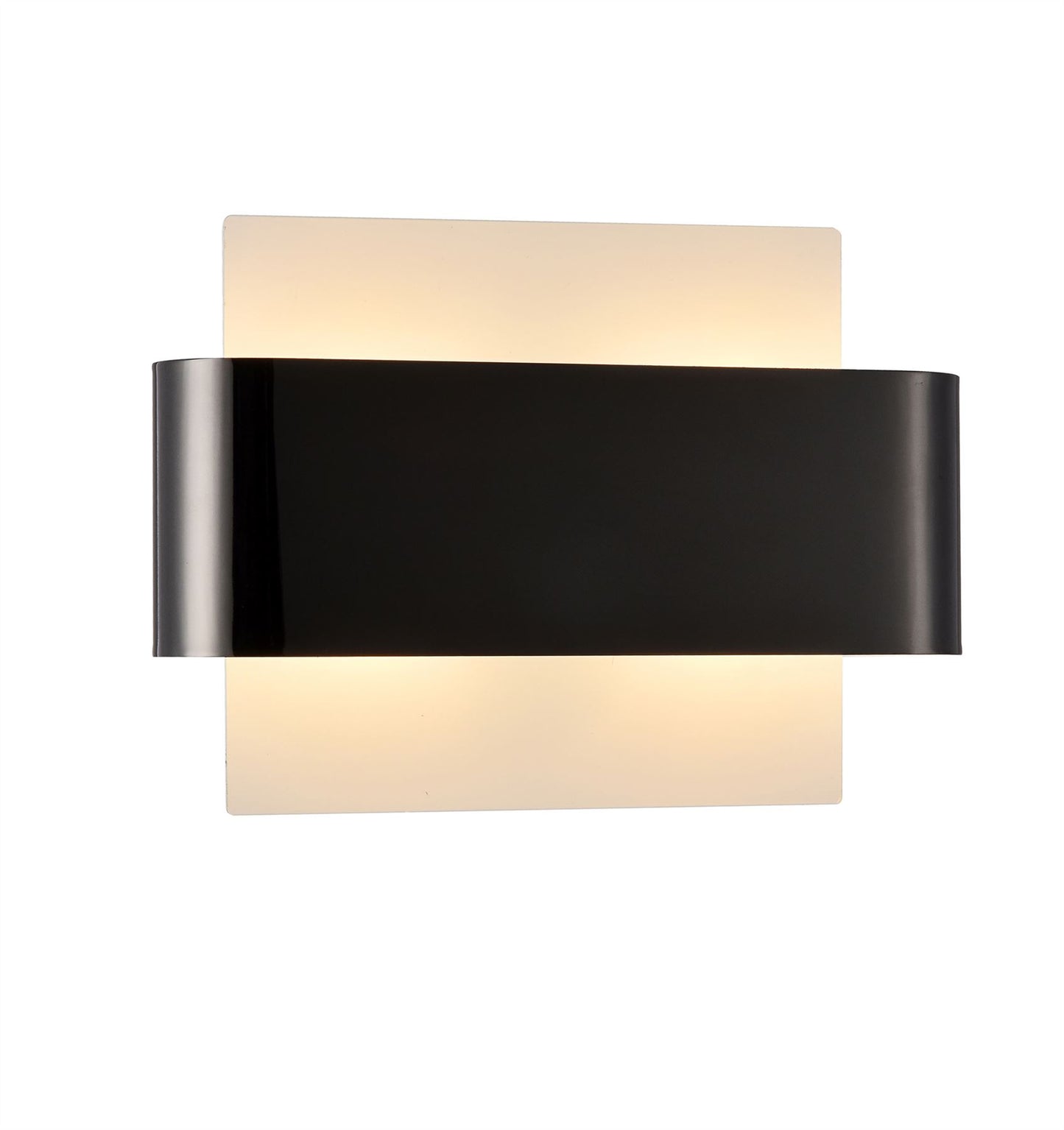 Deco Damo 2 Light G9 Flush Ceiling Light, White Base with Black Chrome Centre Band