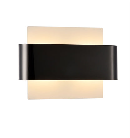 Deco Damo 2 Light G9 Flush Ceiling Light, White Base with Black Chrome Centre Band