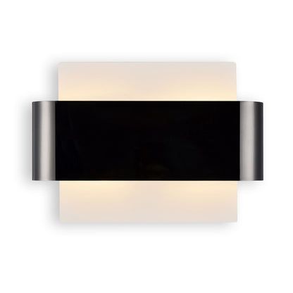 Deco Damo 2 Light G9 Flush Ceiling Light, White Base with Black Chrome Centre Band