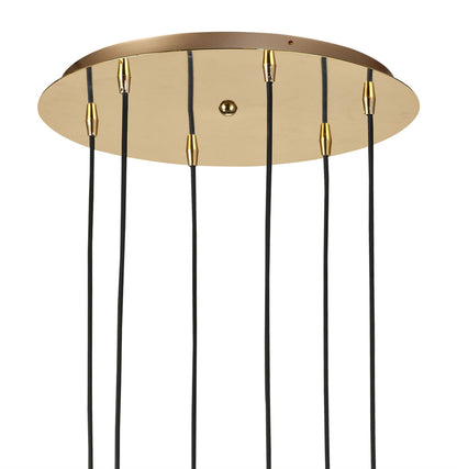 Mantra Jazz Oro M5895 Jazz Pendant, 88cm Round, 6 x E27 (Max 20W), Polished Gold