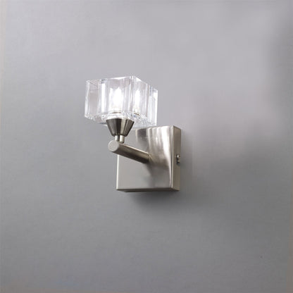 Mantra Cuadrax SN Cuadrax Wall Light 1 Light G9, Satin Nickel (0004029)