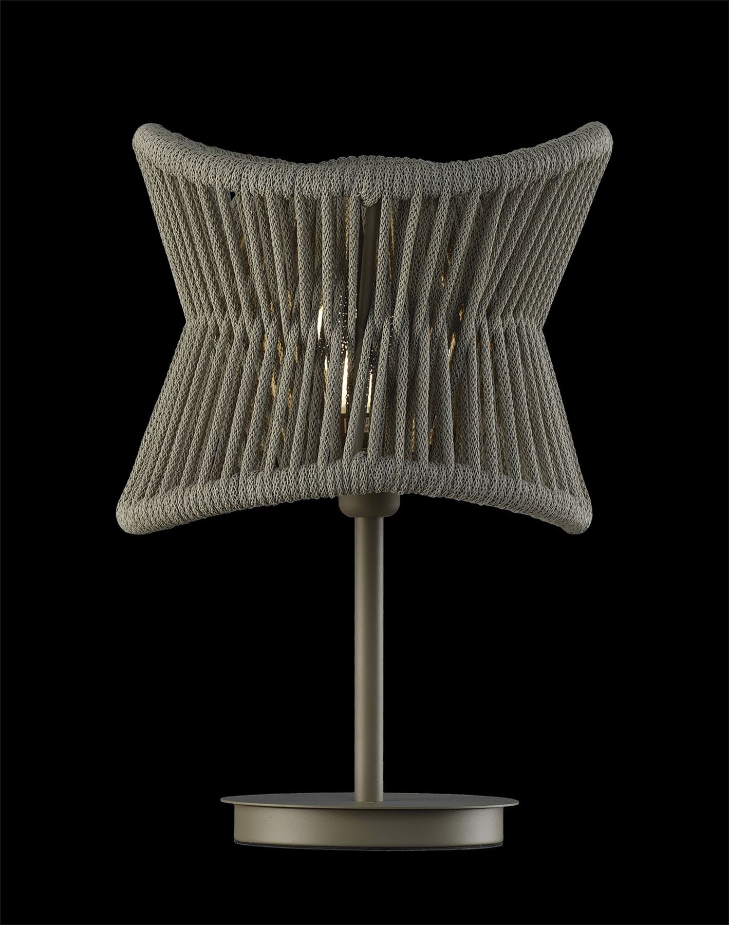 Mantra Fusion Polinesia 31cm Table Lamp, 1 x E27, IP44, Beige Oscu, 2yrs Warranty