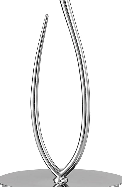 Mantra M4636 Loewe Table Lamp 1 Light E27 Large, Polished Chrome with White Shade