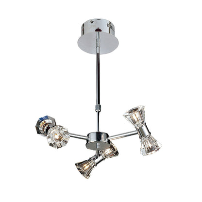 Diyas Elisa 42cm  Round 6 Light G4 Polished Chrome, NOT LED/CFL Compatible Ceiling Pendant Light Fitting