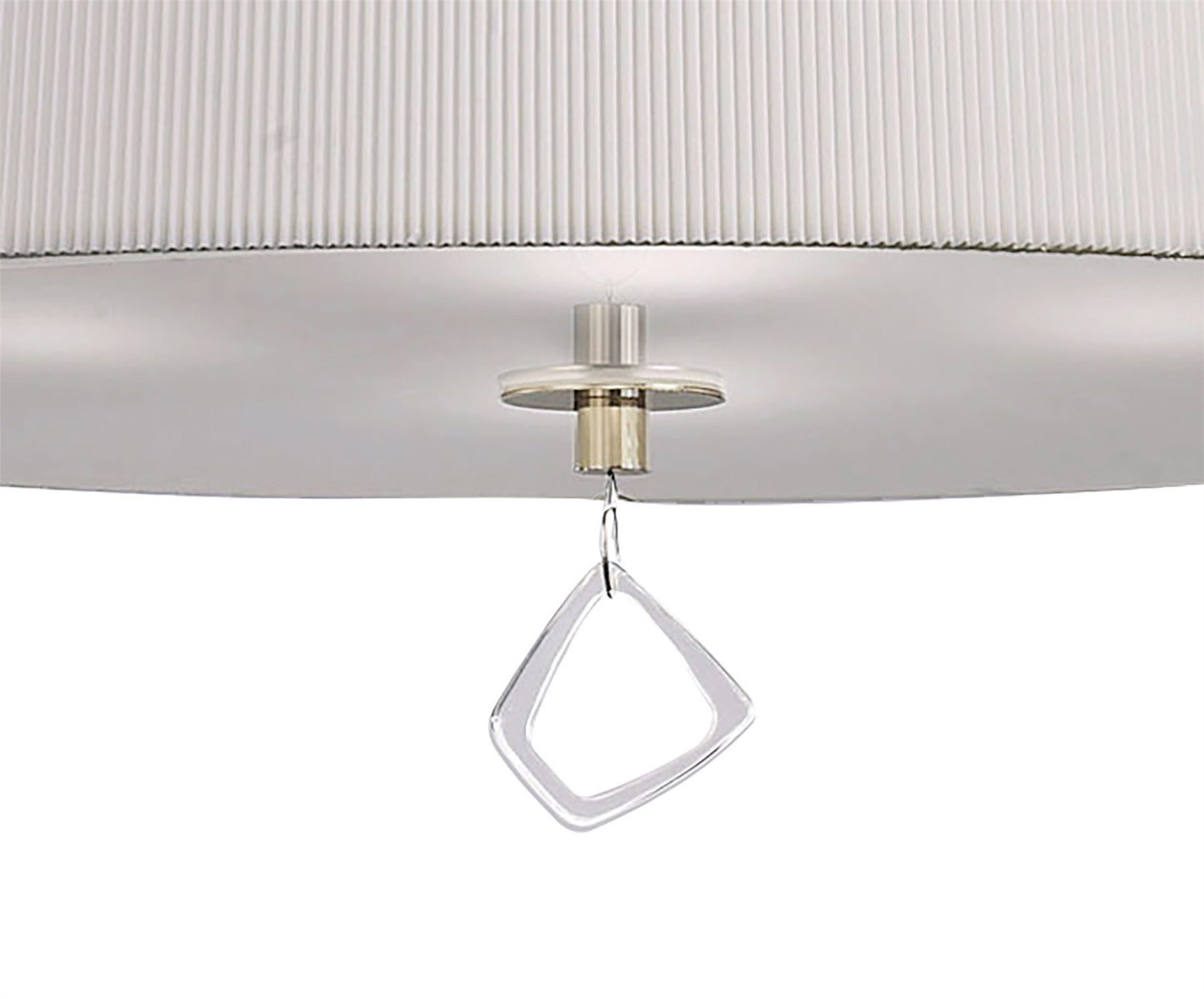 Mantra Mara 55cm Pendant 4 Light E27 Round, French Gold with Ivory White Shade