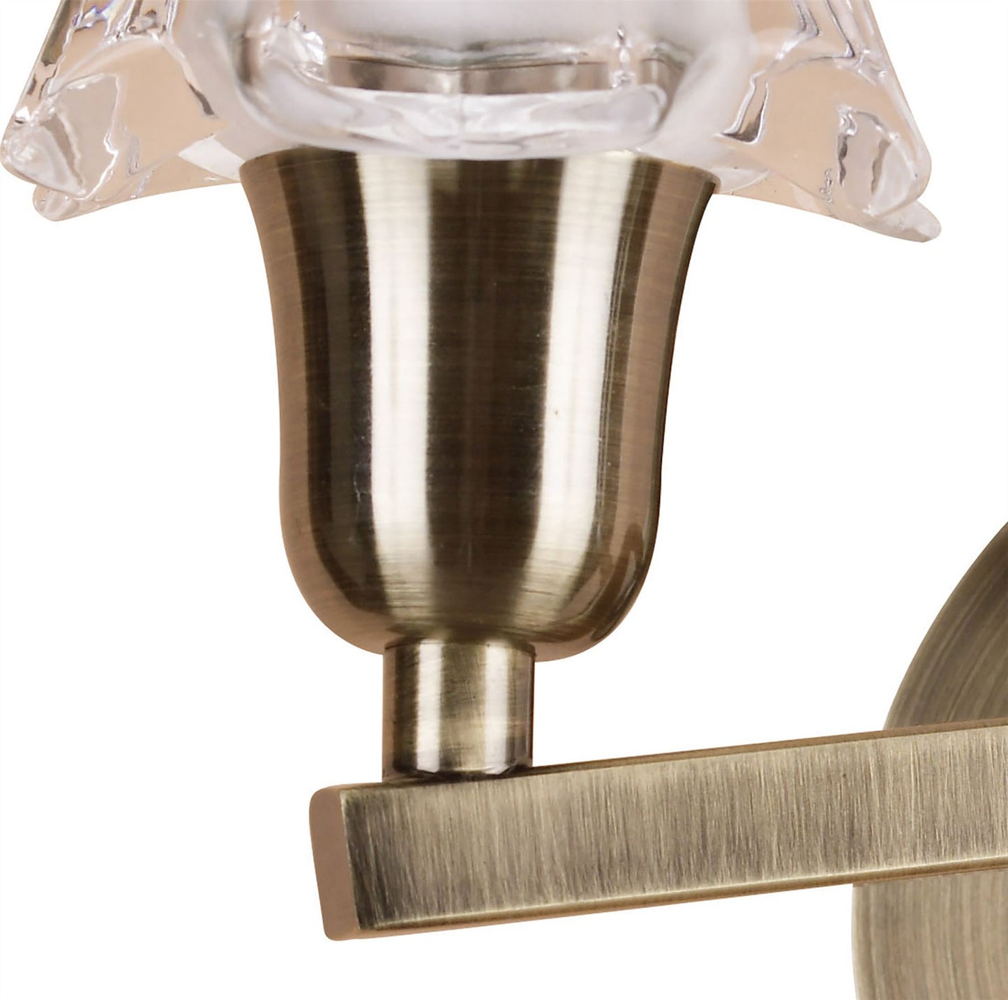 Mantra Alaska GU10 Wall Light Switched 2 Light L1/SGU10, Antique Brass, CFL Lamps INCLUDED