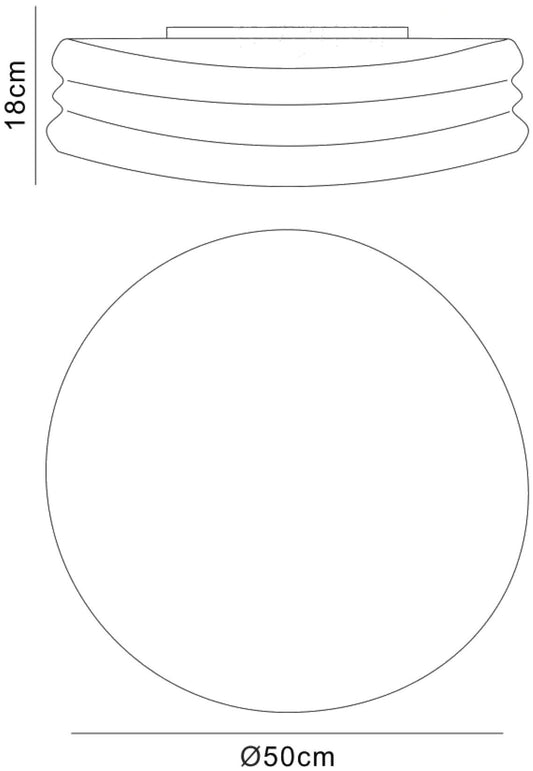 Mantra M3623 Mediterraneo Ceiling/Wall 3 Light E27 Large, Frosted White Glass