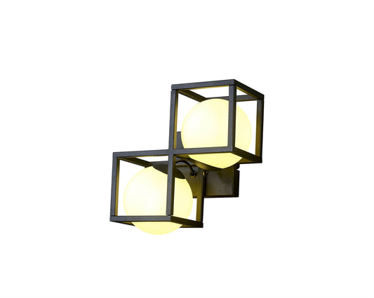 Mantra Desigual Wall Light, 2 Light G9, Matt Black