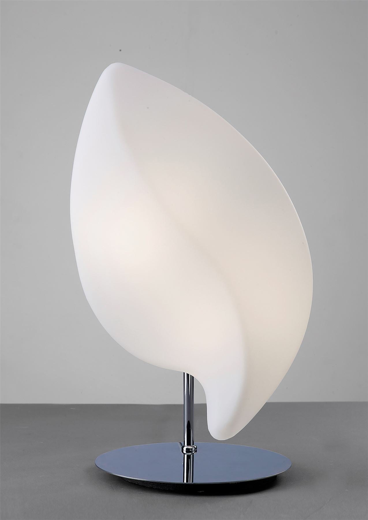 Mantra Natura Table Lamp 2 Light E27 Small Indoor, Polished Chrome/Opal White