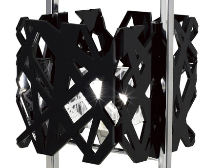 Mantra M1271 Tokio Table Lamp 1 Light G9, Gloss Black/Polished Chrome