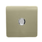 Trendi 1 Gang 2 Way 150w LED Dimmer Screwless 10 Amp Wall Light Switch in Champagne Gold - ART-LDM150WGO