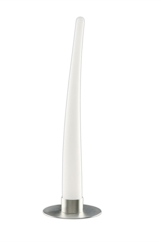 Mantra Estalacta Table Lamp 1 Light Indoor, Silver/Opal White