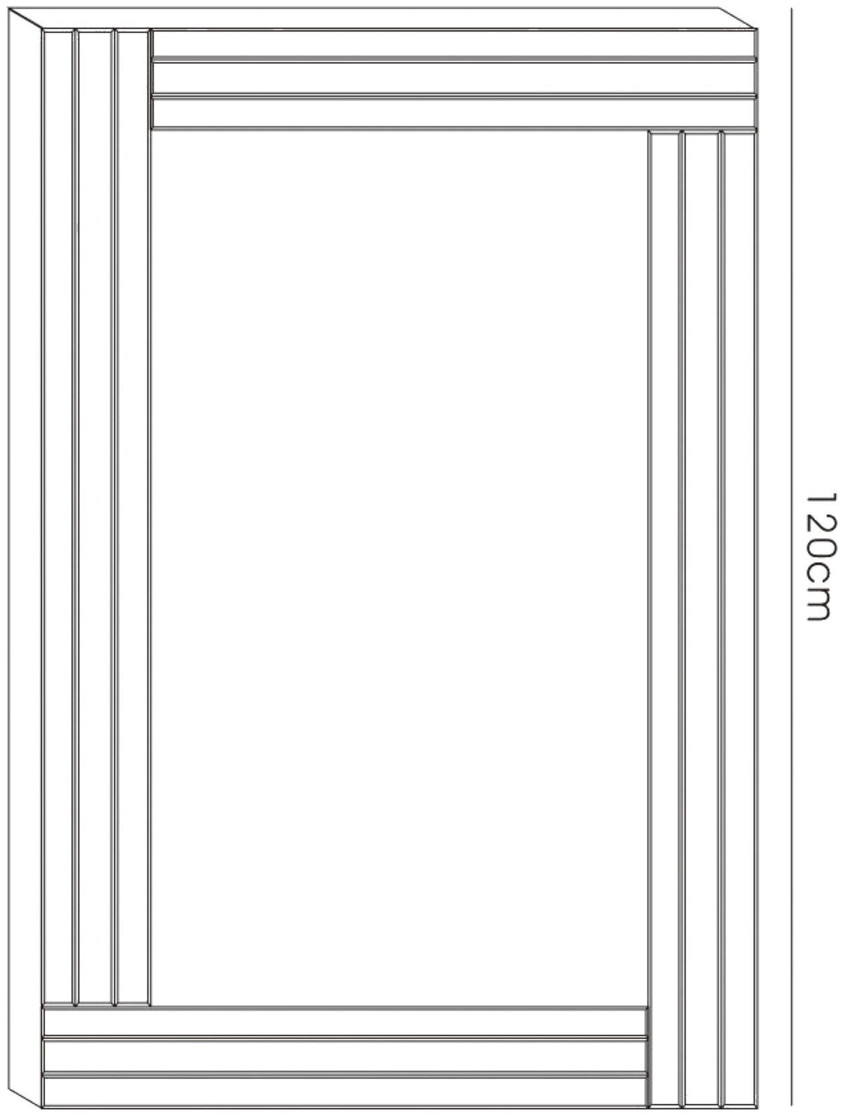 Diyas Home Armonie 120cm x 80cm Triple Strip Detailed Mirror (Pallet Shipment Only, Additional Charges May Apply.) Item Weight: 16kg Mirrors