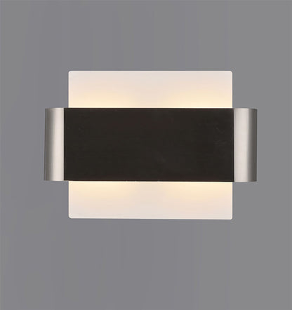 Deco Damo 2 Light G9 Flush Ceiling Light, White Base with Satin Nickel Centre Band