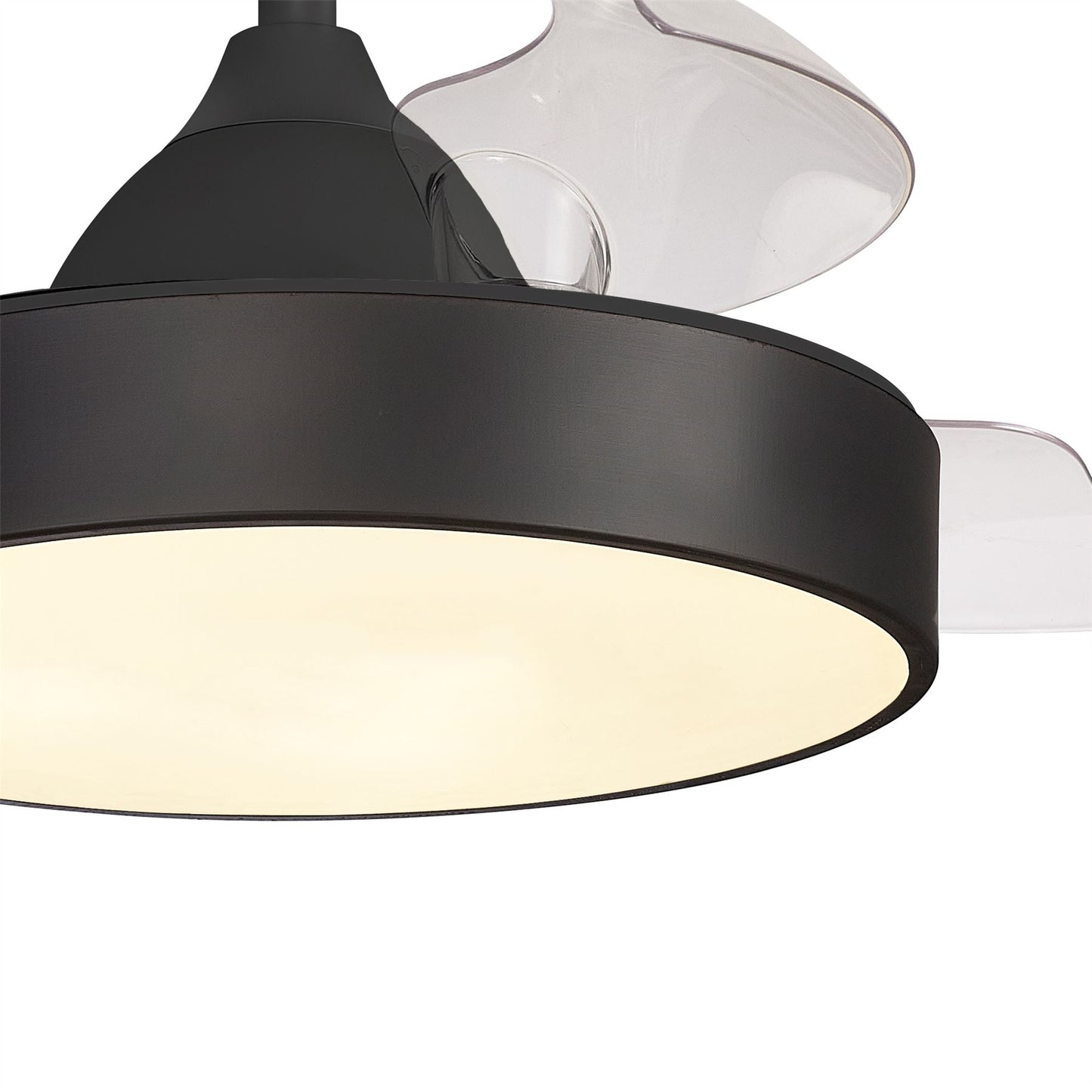 Alaska 43cm 45W LED Dimmable Ceiling Light With Built-In 25W DC Fan, 2700-5000K Remote & APP Control, 2500lm, Black, 5yrs Warranty