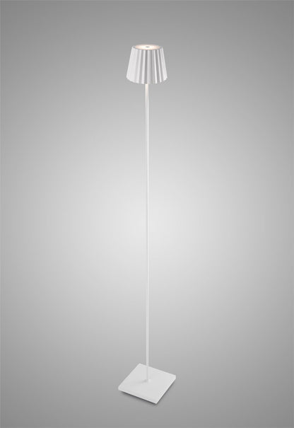 Mantra Fusion K2 Cordless K2 Rechargeable Battery Operated Floor Lamp, 2.2W LED, 3000K, 188lm, IP54, USB Charging Cable Included, White, 3yrs Warranty