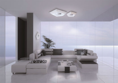 Mantra M3795 City Ceiling 28W LED Large 3000K, 2800lm, Polished Chrome/White Acrylic, 3yrs Warranty - M3795 Ceiling