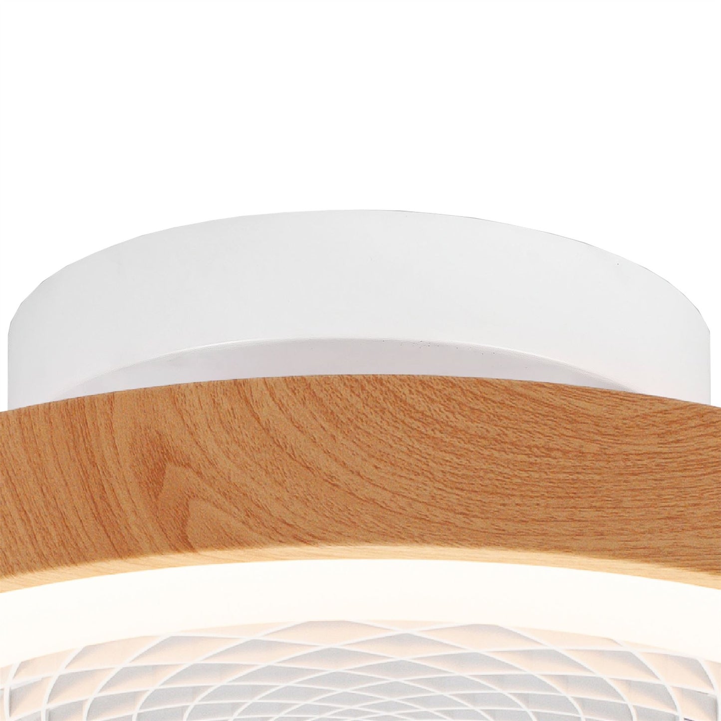 Tibet Mini 53cm 70W LED Dimmable Ceiling Light With 35W DC Reversible Fan Remote, 3900lm, Wood Effect/White, 5yrs Wrnty
