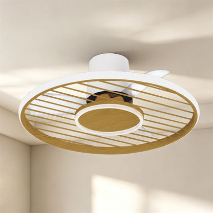 Soho 66cm 45W LED Dimmable Ceiling Light With Built-In 30W DC Fan, 2700-5000K Remote & APP Control, 3150lm, White/Wood, 5yrs Warranty