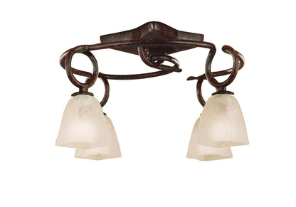 Mantra (0001 002) Oberture 54cm Ceiling 4 Light E14, Brown/Black Oxide