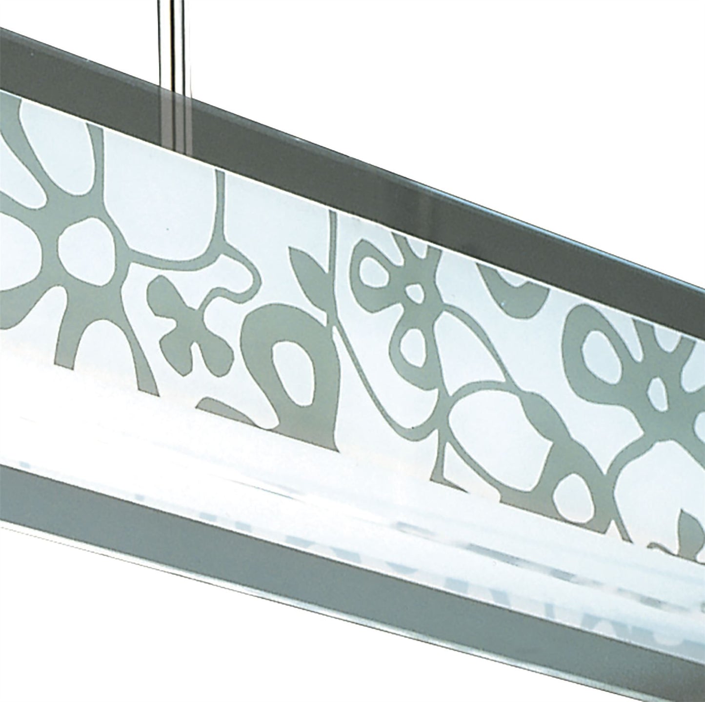 Mantra Euphoria Semi Flush 2 Light T5, Polished Chrome, Opal White Glass, NOT LED, CFL Compatible
