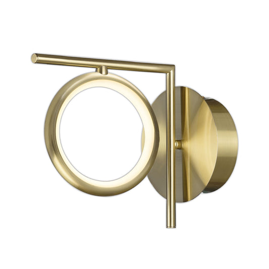 Mantra Olimpia Wall Light, 8W LED, 3000K, 600lm, IP20, Satin Gold, 3yrs Warranty