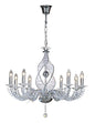 Diyas Santo 78cm  8 Light E14 Polished Chrome/Crystal Ceiling Pendant Light Fitting