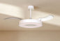 Coin Fan M 49cm 40W LED Dimmable Ceiling With Built-In 30W DC Fan, 3000-5000K Remote, APP, Alexa & Google Voice Control, 6400lm, White
