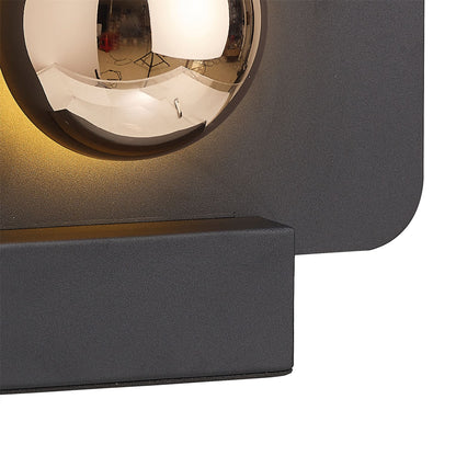 Mantra Alba 25cm Table Lamp, 8W LED, 3000K, 640lm, Black/French Gold, 3yrs Warranty