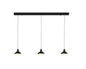 Mantra Fusion Sirio 3 Light Linear Bar Pendant, 24W LED, 3000K, 1770lm, Black, 3yrs Warranty