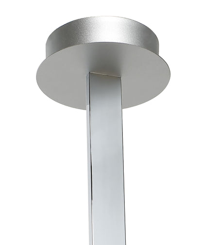 Mantra M5820 Nur XL Rectangular Semi Ceiling 50W LED 3000K, 3900lm, Dimmable Silver/Frosted Acrylic/Polished Chrome, 3yrs Warranty - M5820 Ceiling