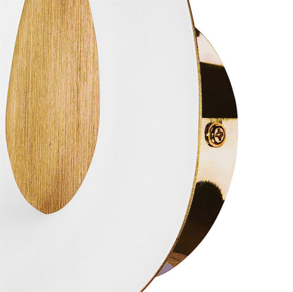 Mantra Fusion Juno Wall Light 5W LED 3000K, 450lm, Satin Gold/Frosted Acrylic/Gold, 3yrs Warranty
