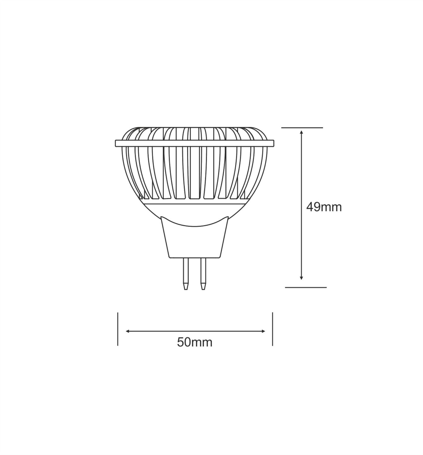 Luxram Truevision LED MR16 12V 7W Warm White 2700K 36° 450lm (Metallic Grey) LED
