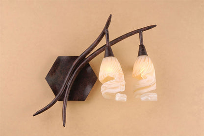 Mantra (0017 005) Gaudi Wall Light Right Switched 2 Light G9, Brown/Black Oxide