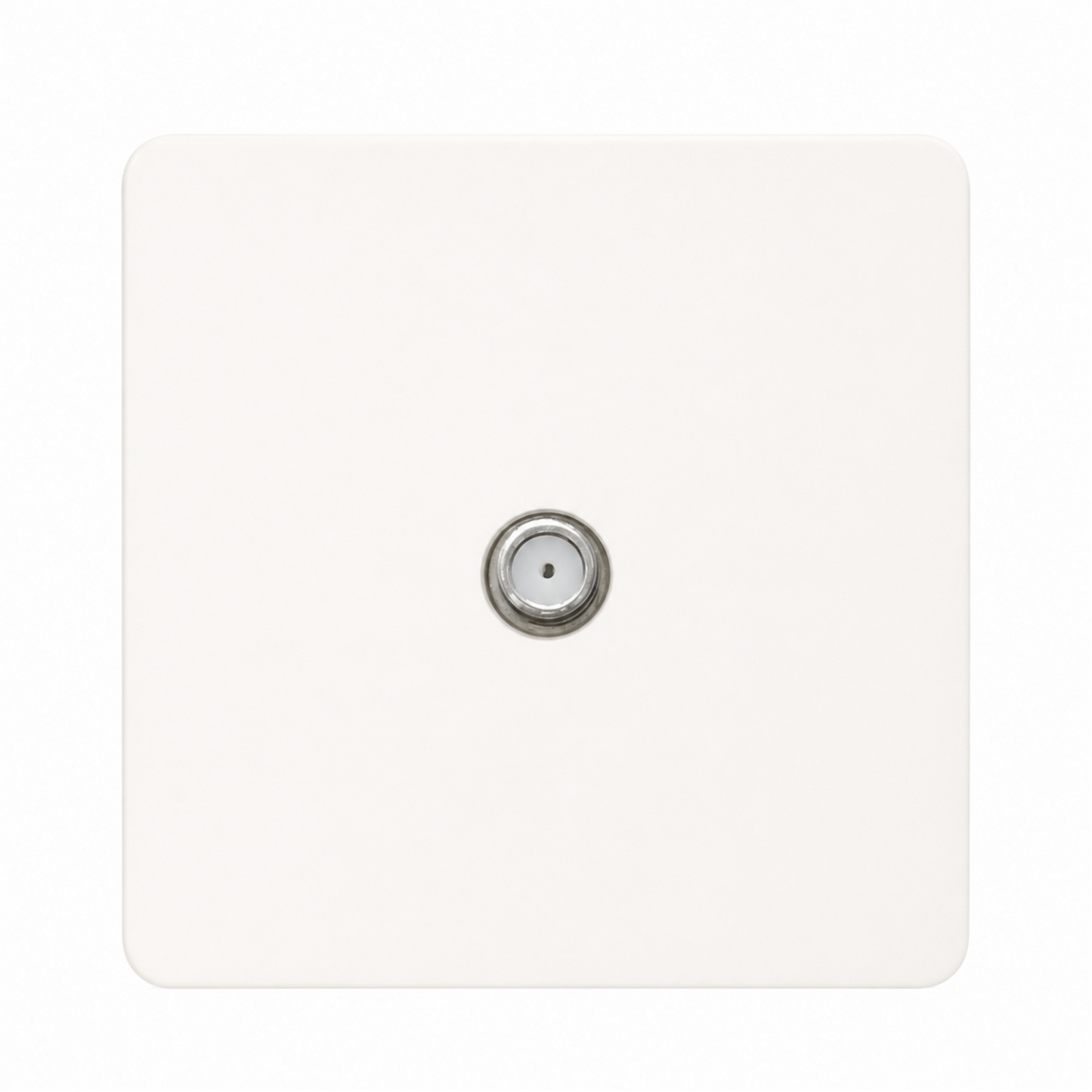 Trendi Switch 1 Gang Male F-Type Satellite Television Socket in Matt White - ART-SATMWH