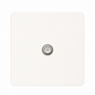 Trendi Switch 1 Gang Male F-Type Satellite Television Socket in Matt White - ART-SATMWH
