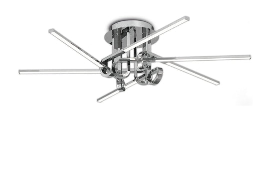 Mantra M6126 Cinto Ceiling 42W LED, 3000K, 3360lm, Polished Chrome, 3yrs Warranty - M6126 Ceiling