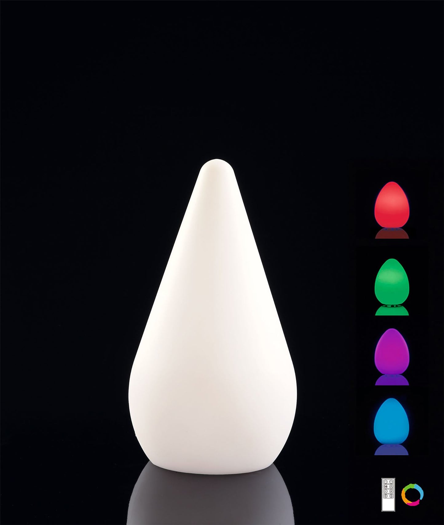 Mantra M1495 Palma Table Lamp Induction LED RGB Outdoor IP44, Opal White