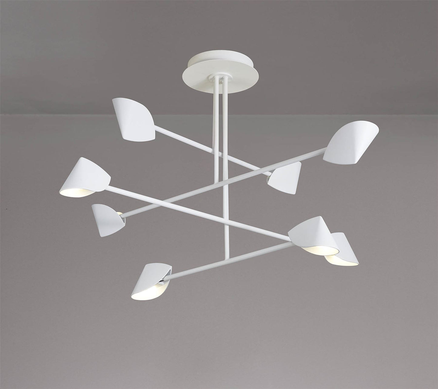 Mantra Capuccina 100cm 8 Light Fixed Pendant, 61.5W LED, 3000K, 4000lm, White, 3yrs Warranty