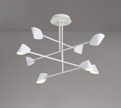 Mantra Capuccina 100cm 8 Light Fixed Pendant, 61.5W LED, 3000K, 4000lm, White, 3yrs Warranty