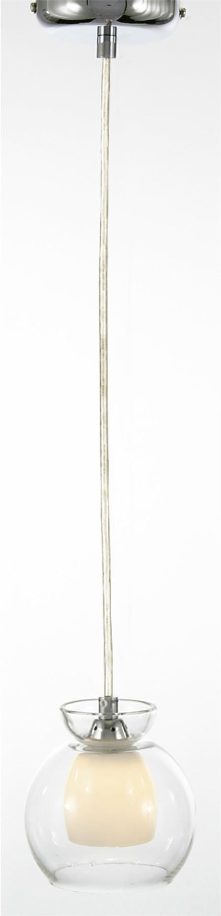 Diyas Malvina 15cm  1 Light G9 Polished Chrome/Clear Glass Ceiling Pendant Light Fitting